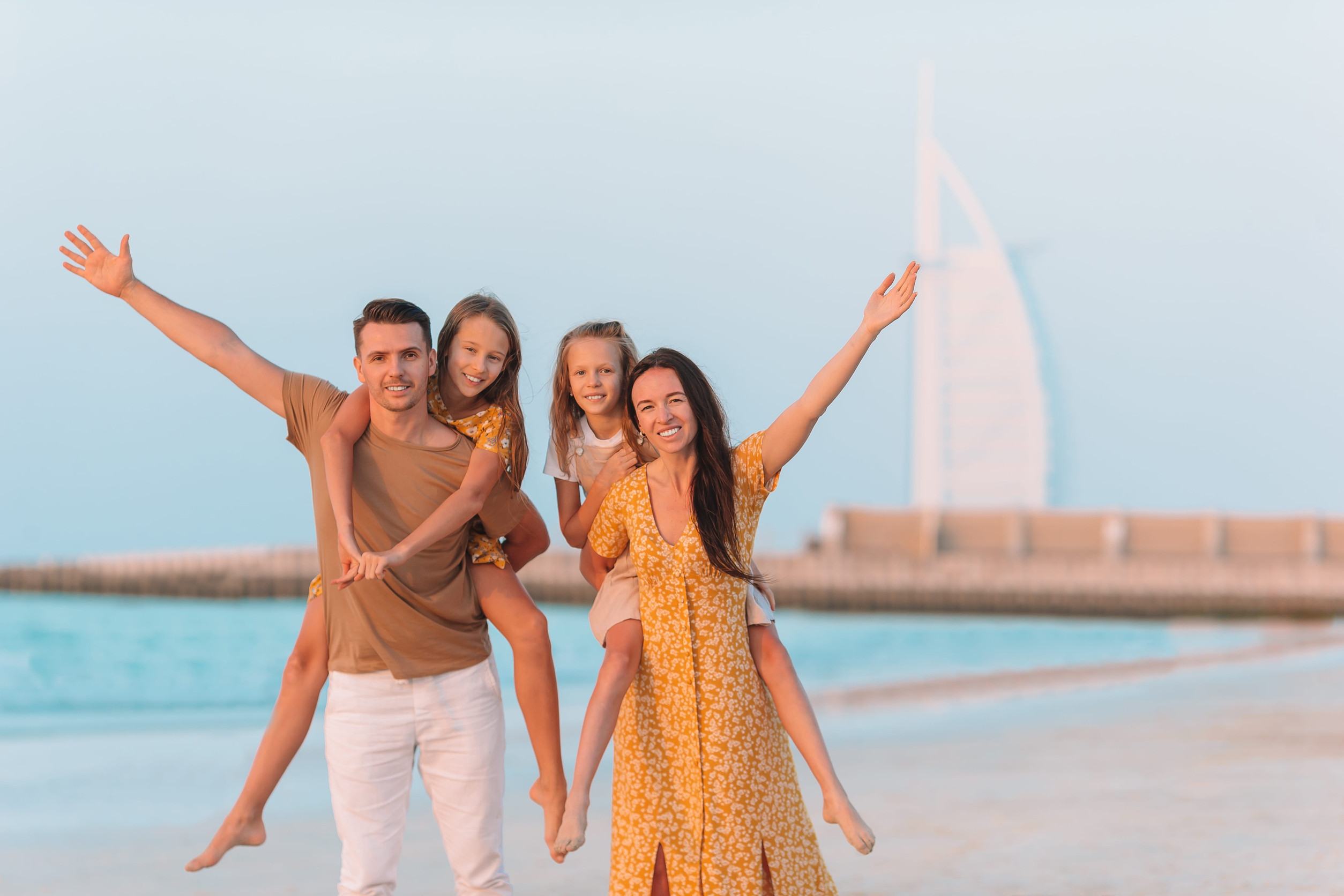 A Family on a Vacation in Dubai