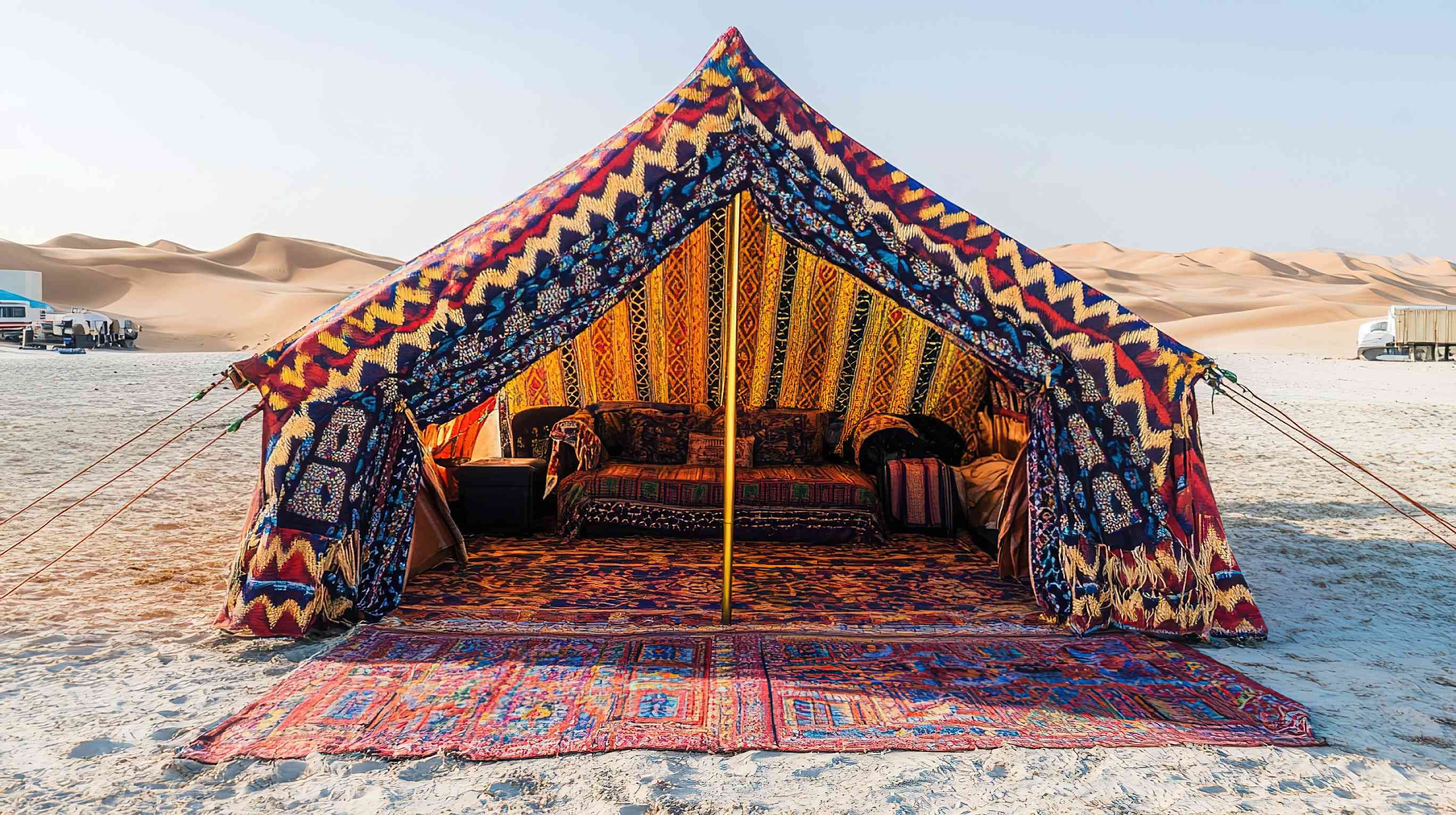A Traditional Bedouin Camping In The United Arab Emirates