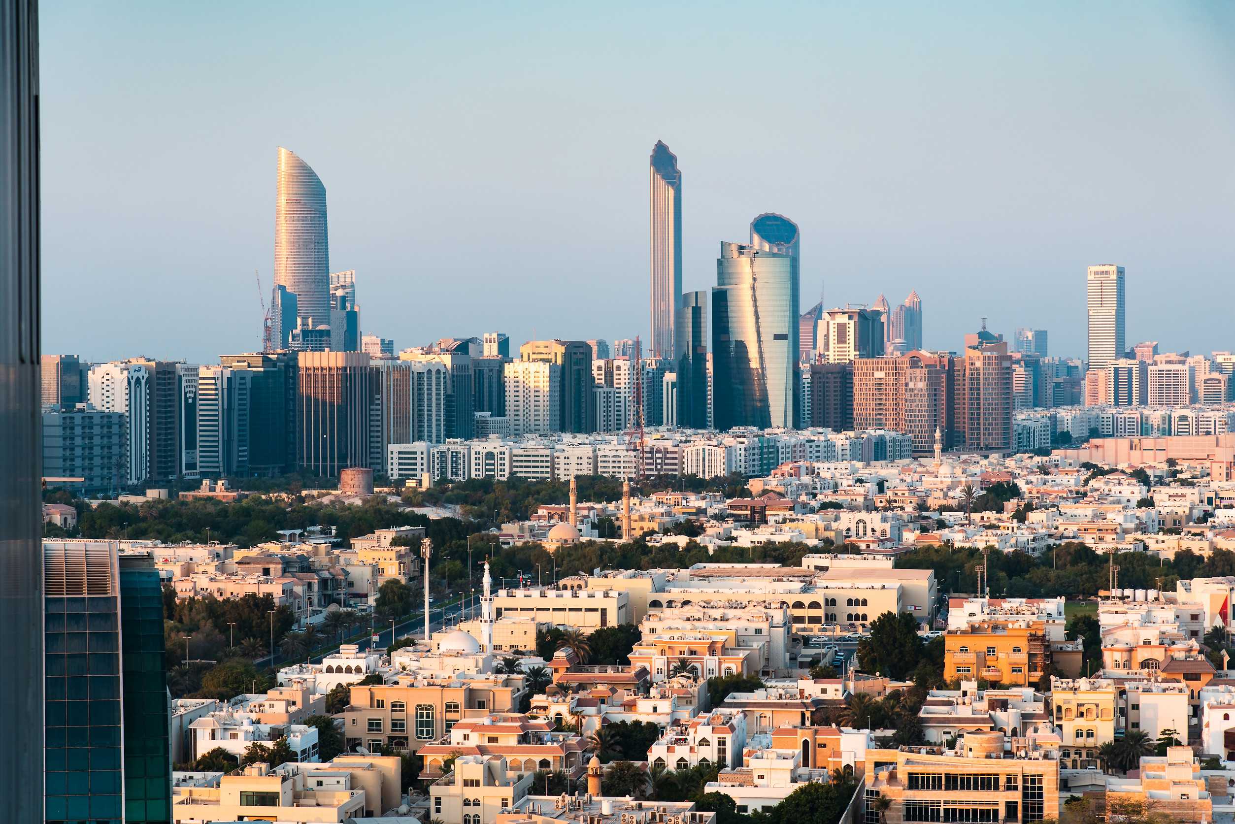 Abu Dhabi Downtown View Of Uae