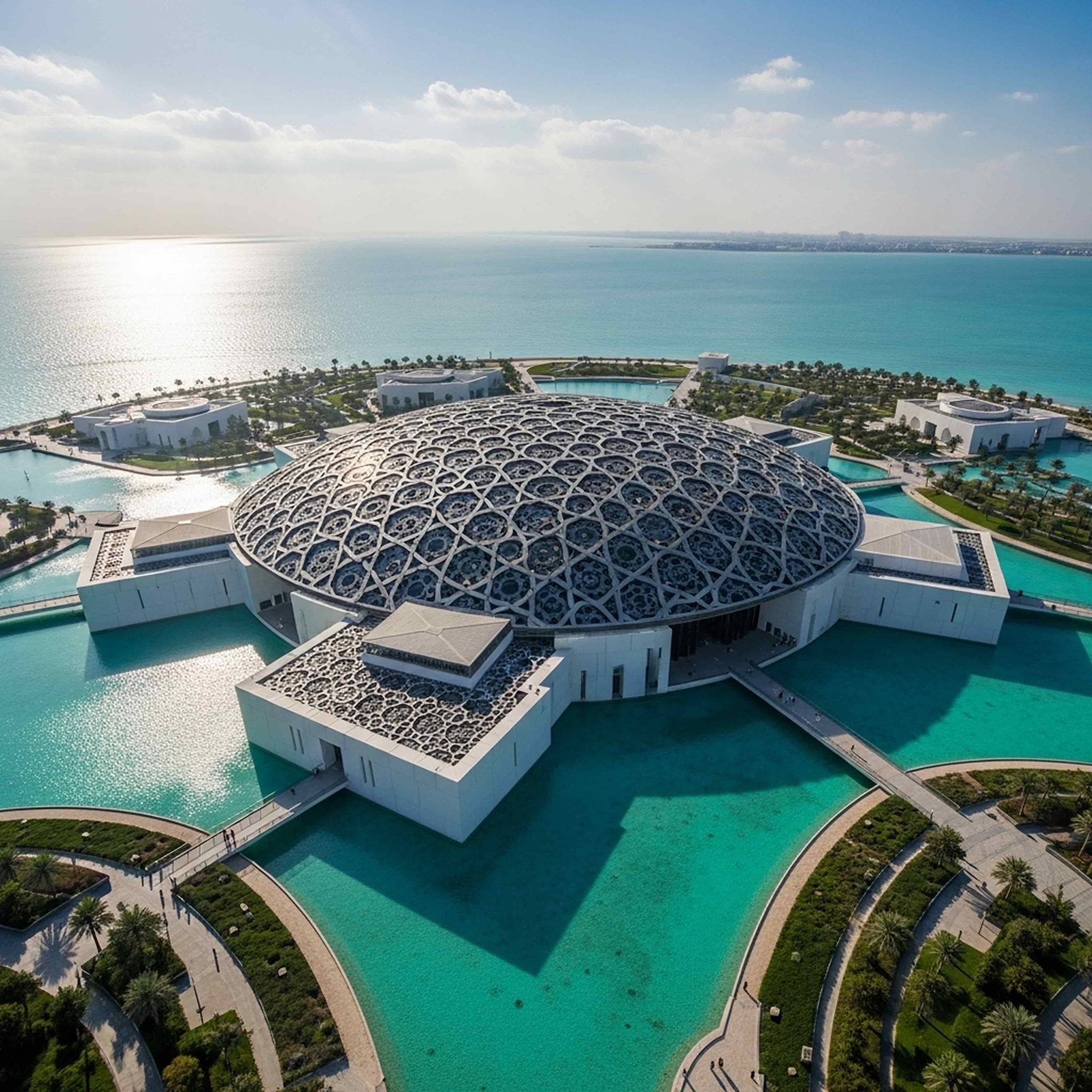 Aerial View Of Louvre Abu Dhabi