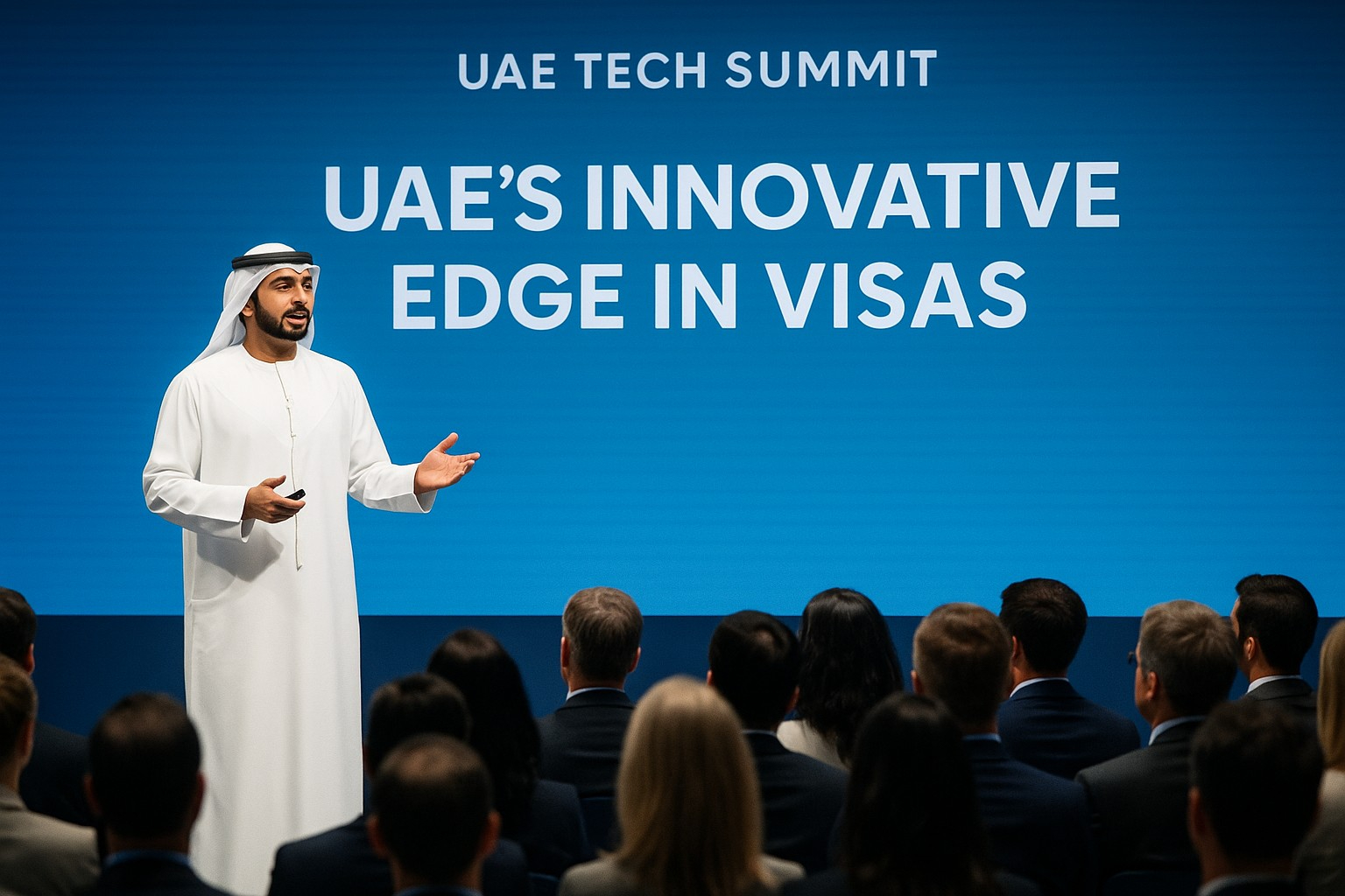 Emirati Presenter In A Tech Summit