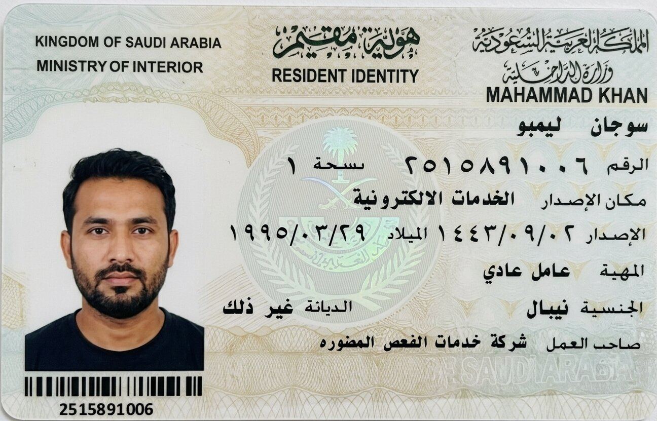Gcc Residence Permit Front