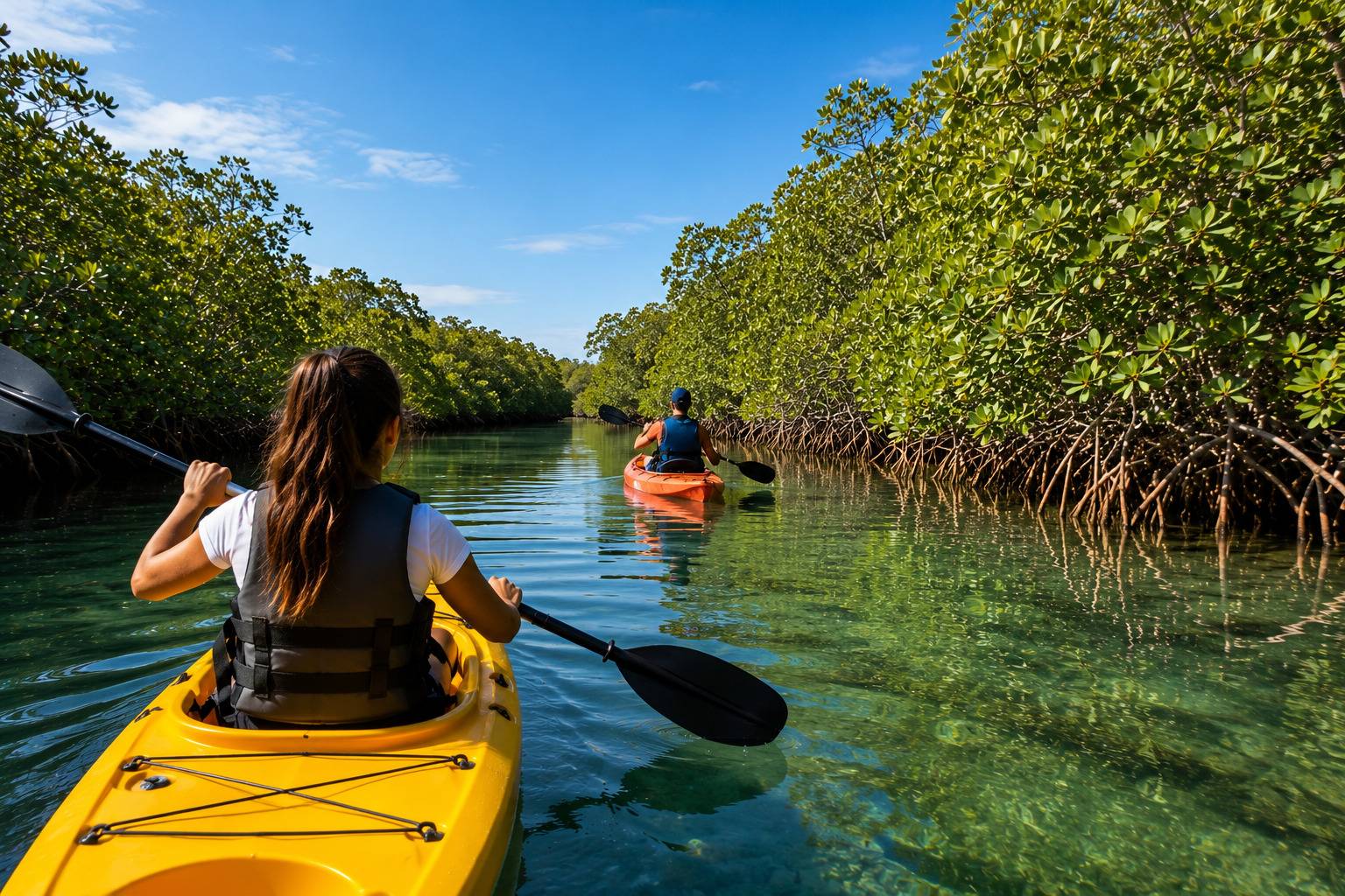 Kayaking Through Abu Dhabi Mangroves Kayaking Through Abu Dhabi Mangroves