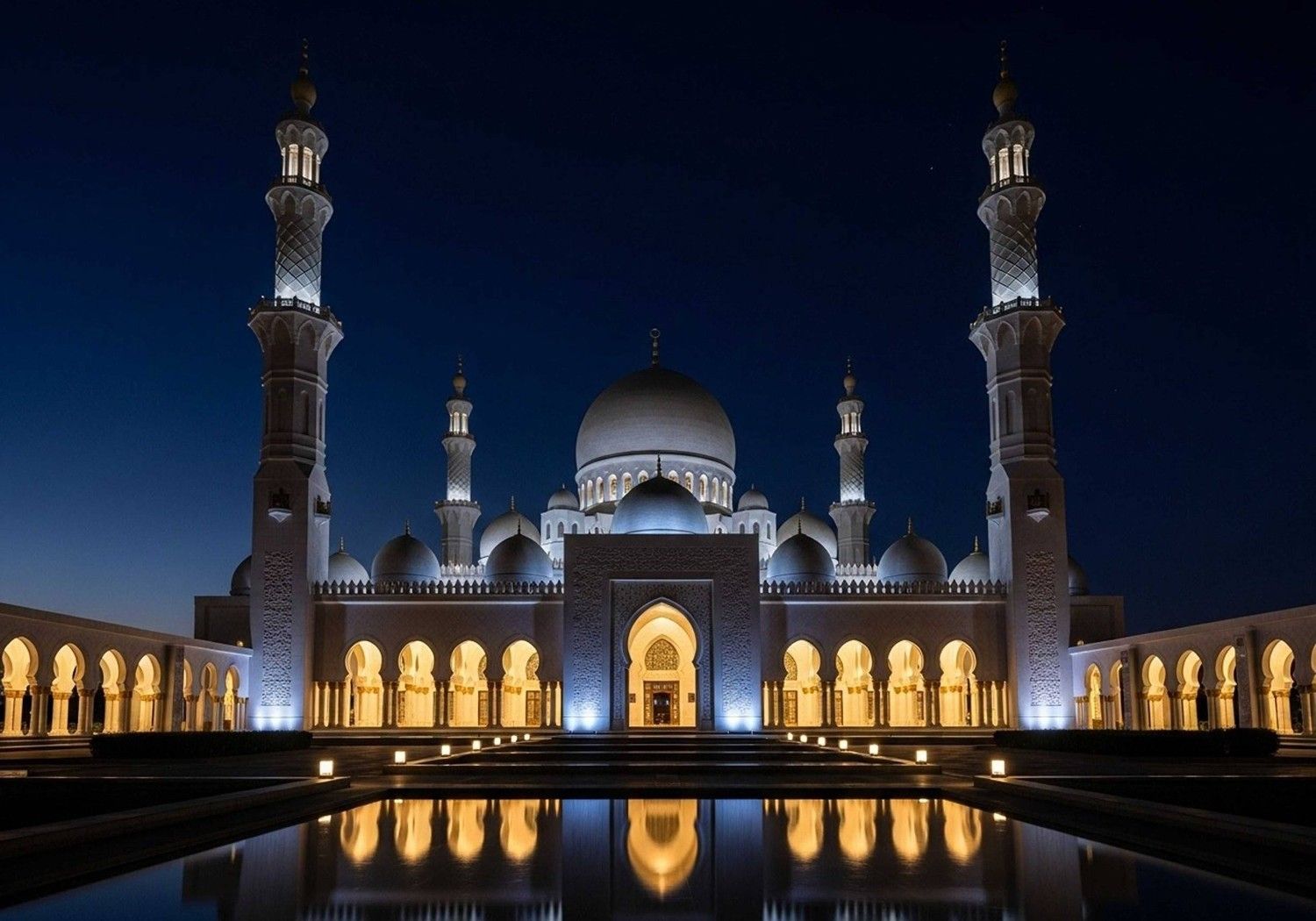 Sheikh Zayed Grand Mosque At Night Sheikh Zayed Grand Mosque At Night