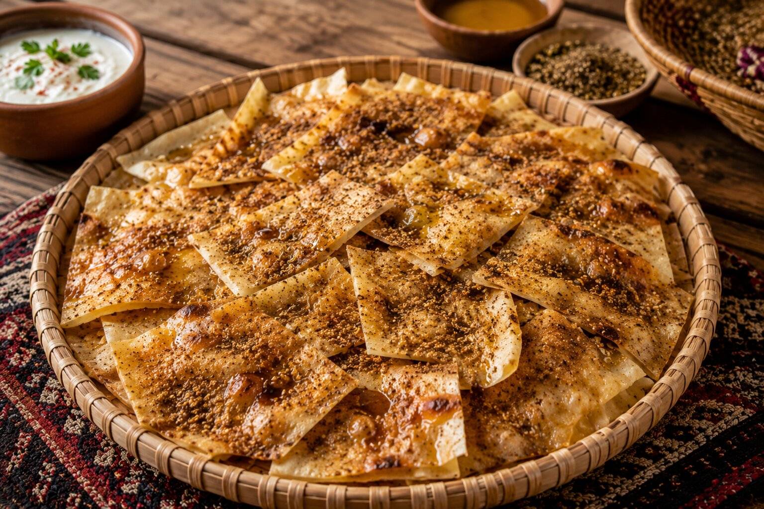 Traditional Emirati Regag Crispy Flatbread Traditional Emirati Regag Crispy Flatbread