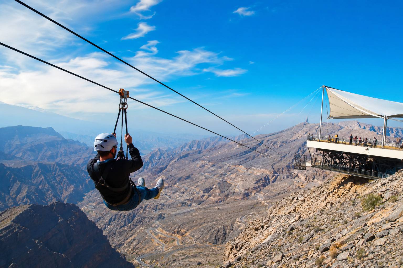Ziplining At Jebel Jais Ziplining At Jebel Jais